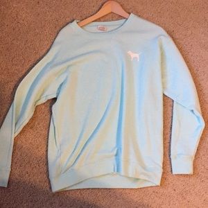 Mint green sweatshirt from pink